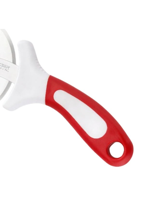 Decent Stainless Steel Pizza Cutter | 4 Inch (10.16 cm) Wheel | 23.36 cm Length | Finger Guard & Ergonomic Handle | Sharp Cutters, Pizza Wheel, Pizza Slicer - Non-Slip Handle - Dishwasher Safe - Image 2